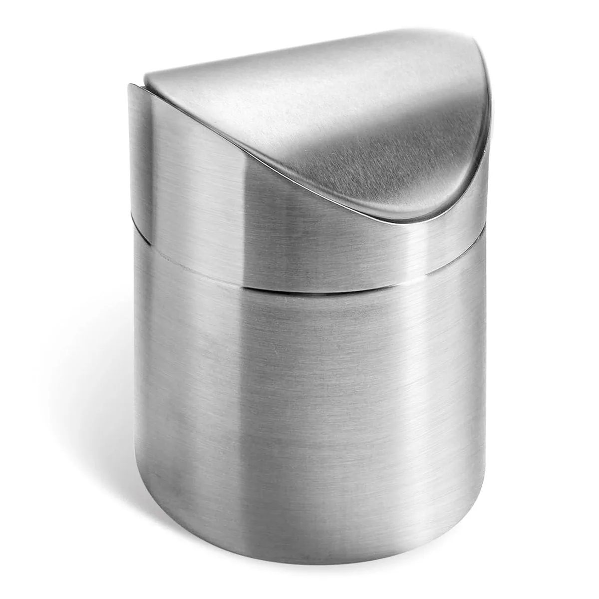 Three small white plastic bins with lids side by side