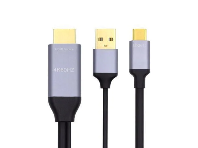 LORDWORLD LORDWORLD Reversible HDMI 1.4 to USB 3.1 Type-C Cable 4K 60Hz 1.8m — product photo