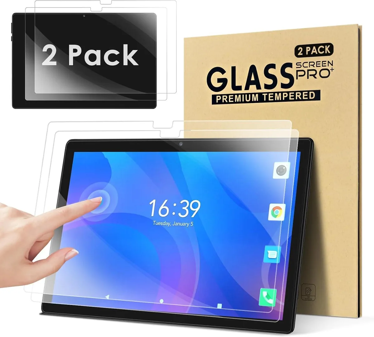 Leelbox Leelbox 10 inch Tablet Screen Protector 2-Pack 233mm x 152mm accessory — product photo