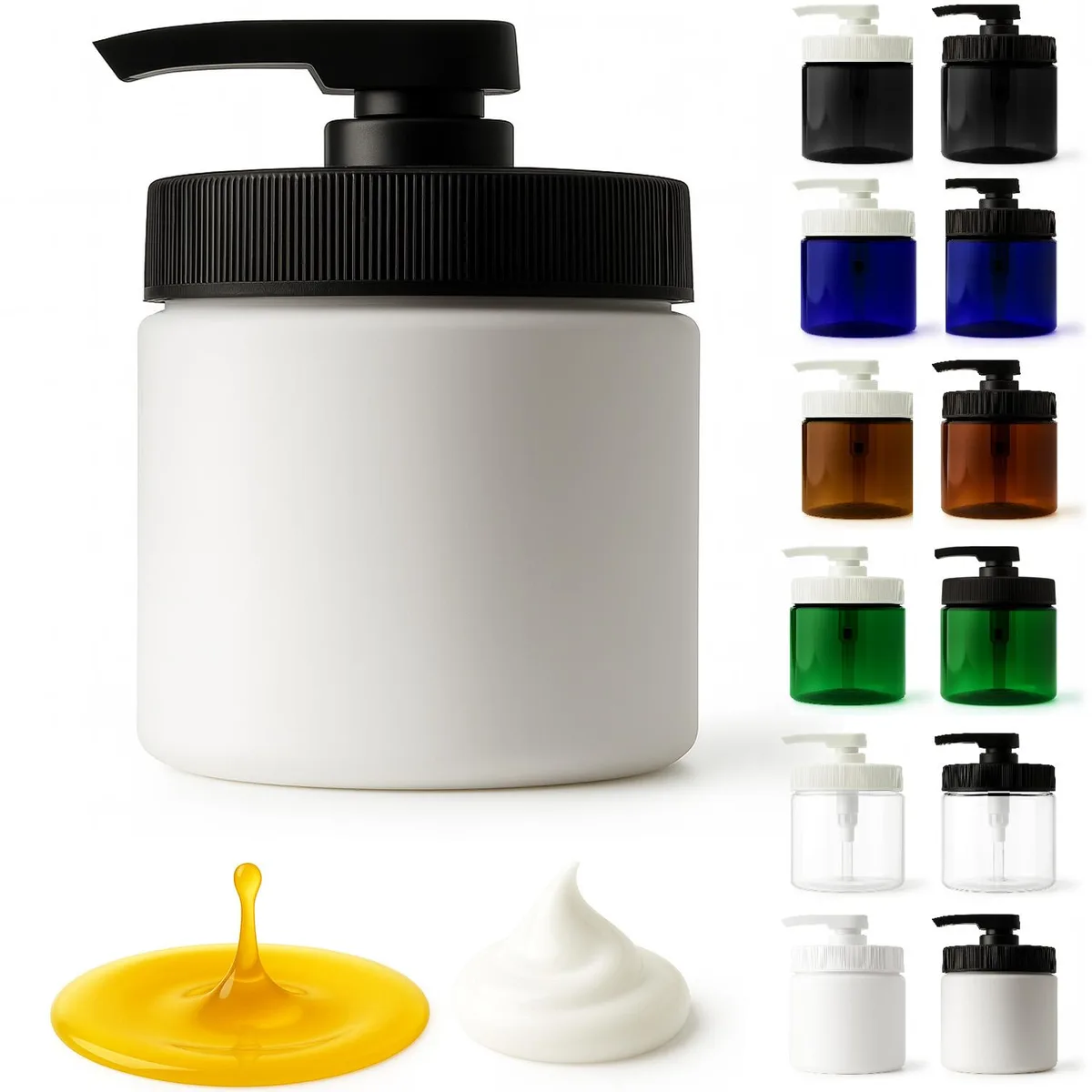 Vandue Corporation Vandue Corporation Royal Massage 16oz Pump Jar White/Black — product photo