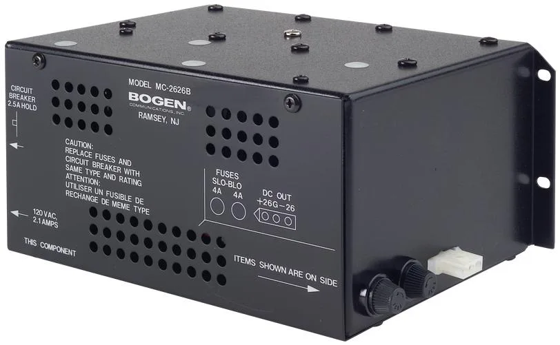 Bogen Communications Bogen Communications MC2626B Multicom 2000 Power Supply — product photo