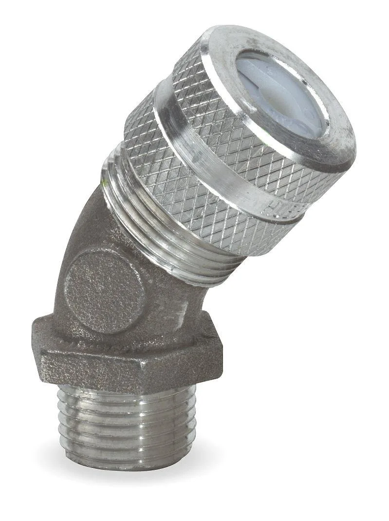 Hubbell Incorporated Hubbell Incorporated VHC1037 3/4 in 45° Yellow Cord Connector — product photo
