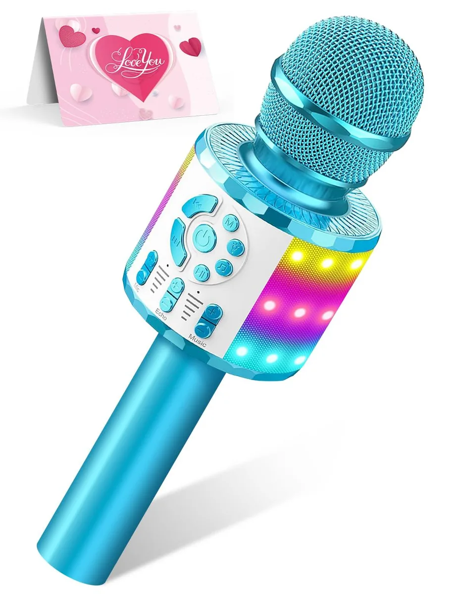 Creattop MC22 K78 Karaoke Microphone Blue Bluetooth 5.3 — product photo