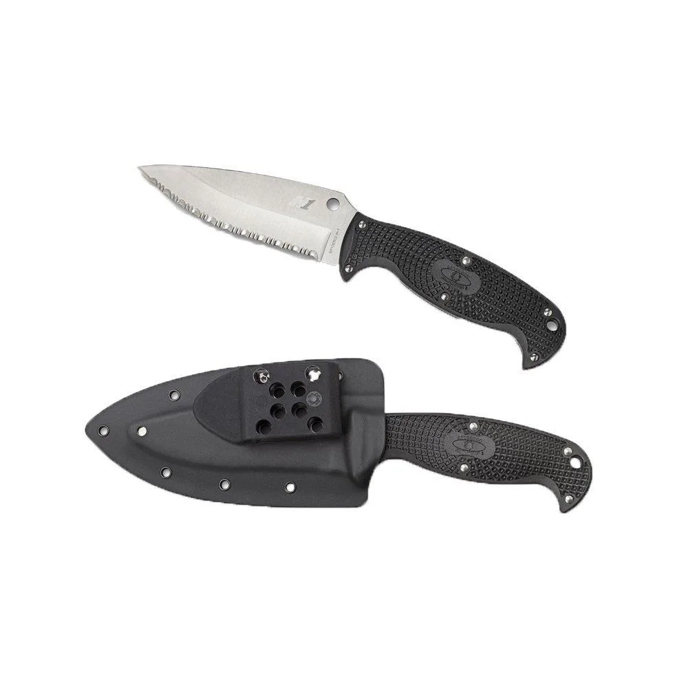 Spyderco Spyderco Jumpmaster 2 4.5" Serrated Fixed Blade Knife FB24SBK2 — product photo