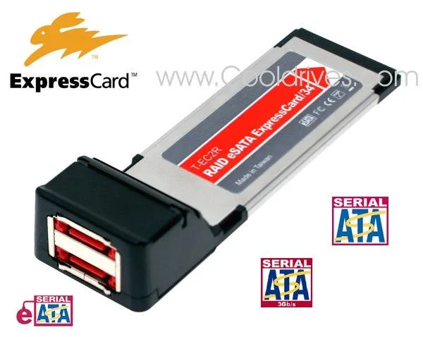 CoolGear CoolGear T-EC2R 34mm ExpressCard Dual eSATA 300MB/s RAID — product photo