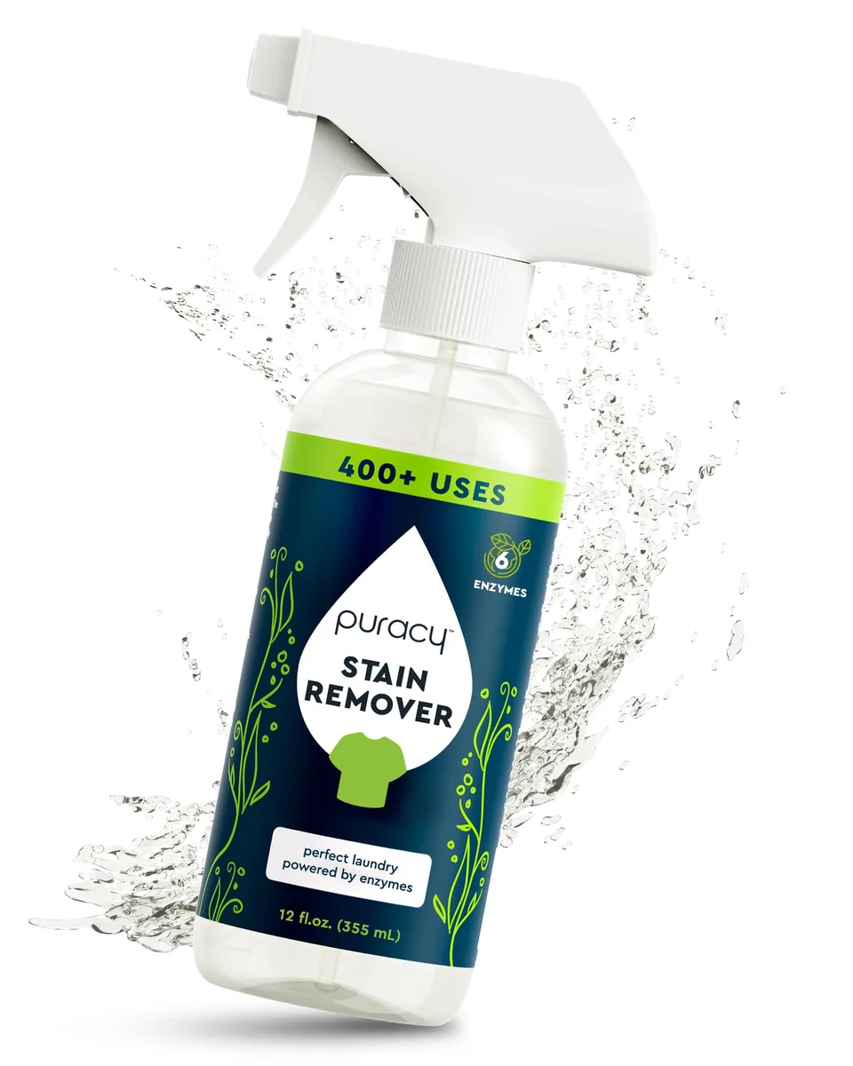 Clear 12 fl oz spray bottle with white label and trigger head
