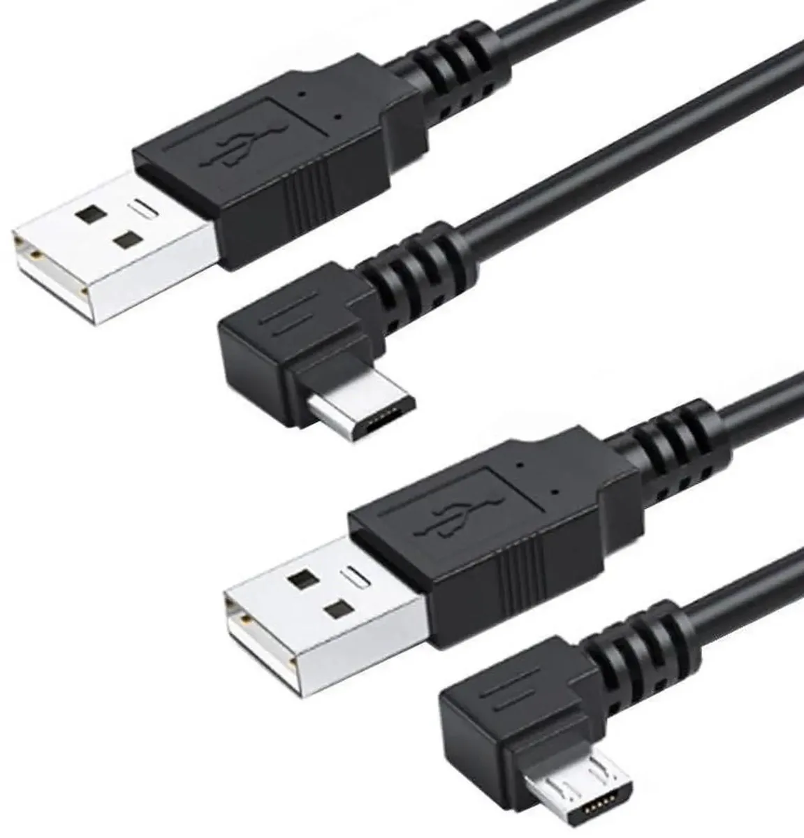 SMUGDESK SMUGDESK 2 Pack 1.0M 90° USB 2.0 Type-A to Micro USB 5Pin Cable — product photo