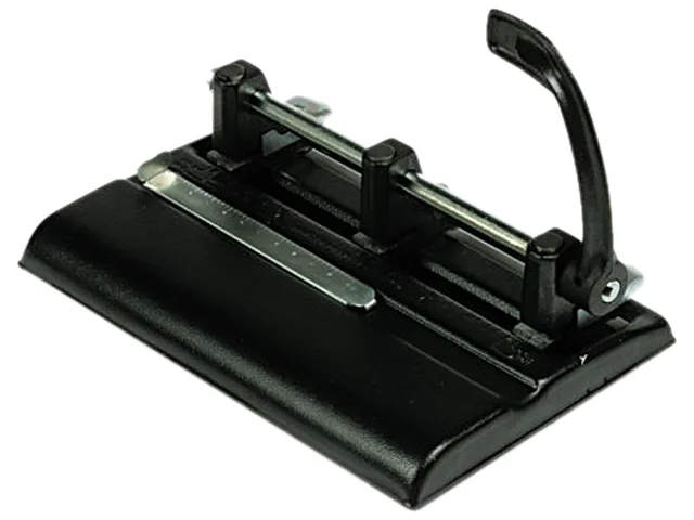 Master Master 1325B 40-sheet lever-action hole puncher, 9/32" holes, black — product photo