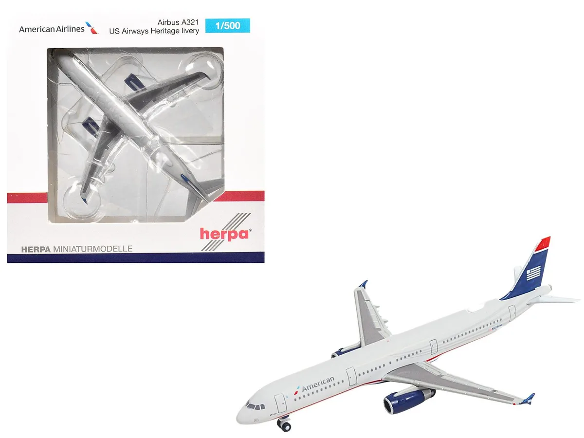 Herpa Herpa Airbus A321 American Airlines N578UW 1/500 Diecast Model Airplane — product photo
