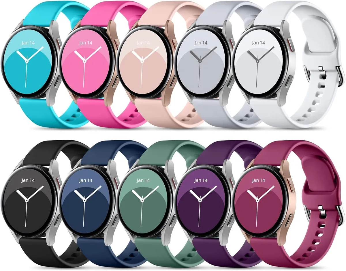 ETEIZU ETEIZU 10 Pack 20mm Silicone Sport Bands for Galaxy Watch — product photo