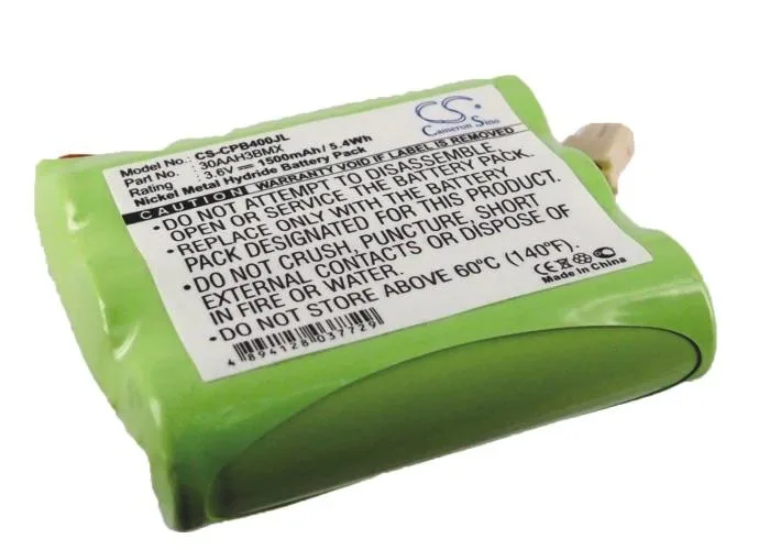 Rectangular Cameron Sino RAY42 replacement battery, dark casing with label showing 1500mAh 5.4Wh