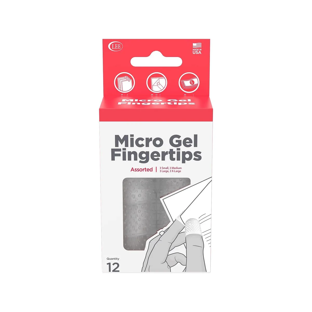 Lee Products Lee Products Assorted Sizes Fingertips Clear 12/Pack LEE41410 — product photo