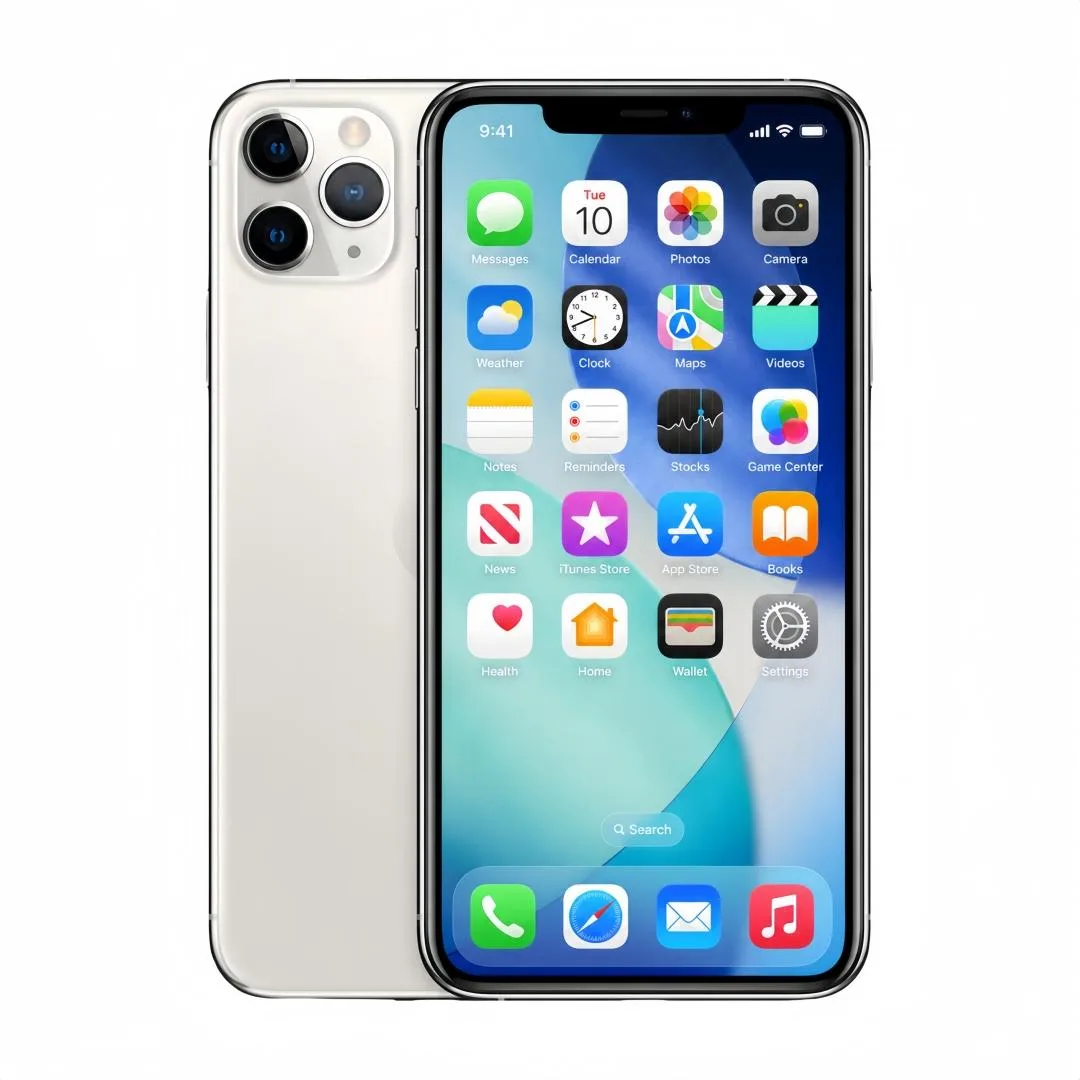 Apple Apple iPhone 11 Pro Max 64GB Silver 6.5" OLED A13 Bionic 12MP Triple Camera Unlocked Cell Phones - No Contract — product photo
