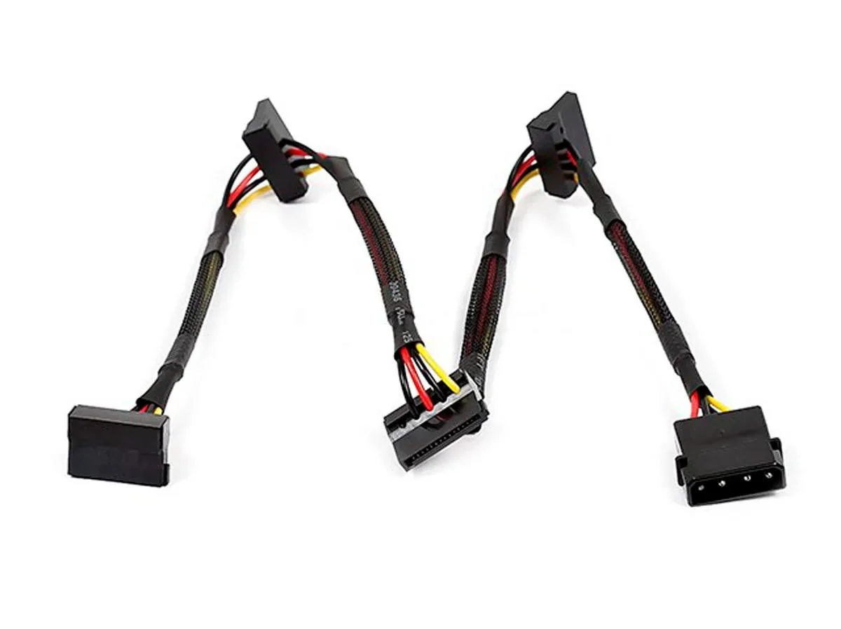 Monoprice Inc. Monoprice 108794 24-inch 4-pin MOLEX to 4x 15-pin SATA power cable — product photo