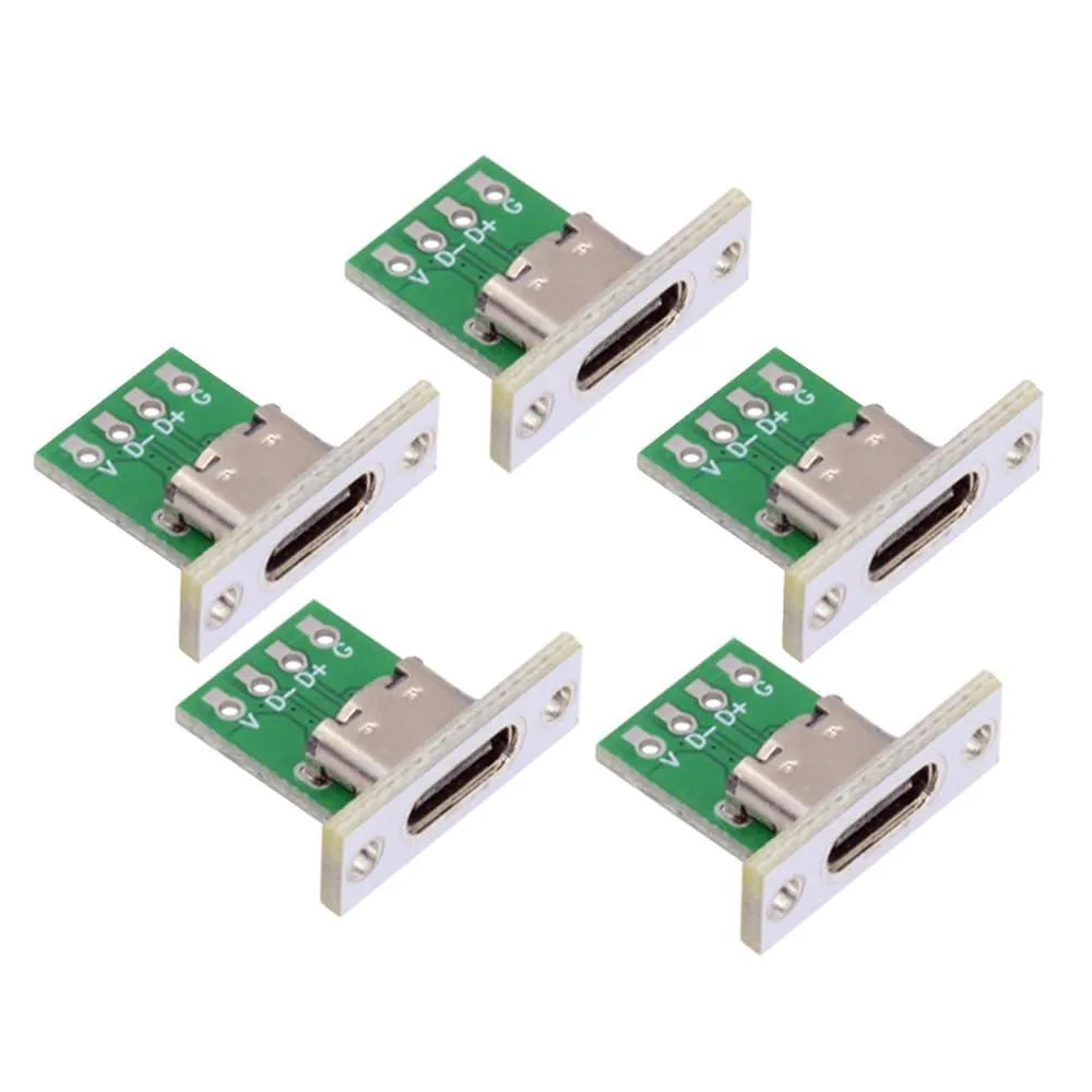 Fervit Fervit USB-C Female Panel Mount Connector 24pin USB 2.0 5pcs — product photo