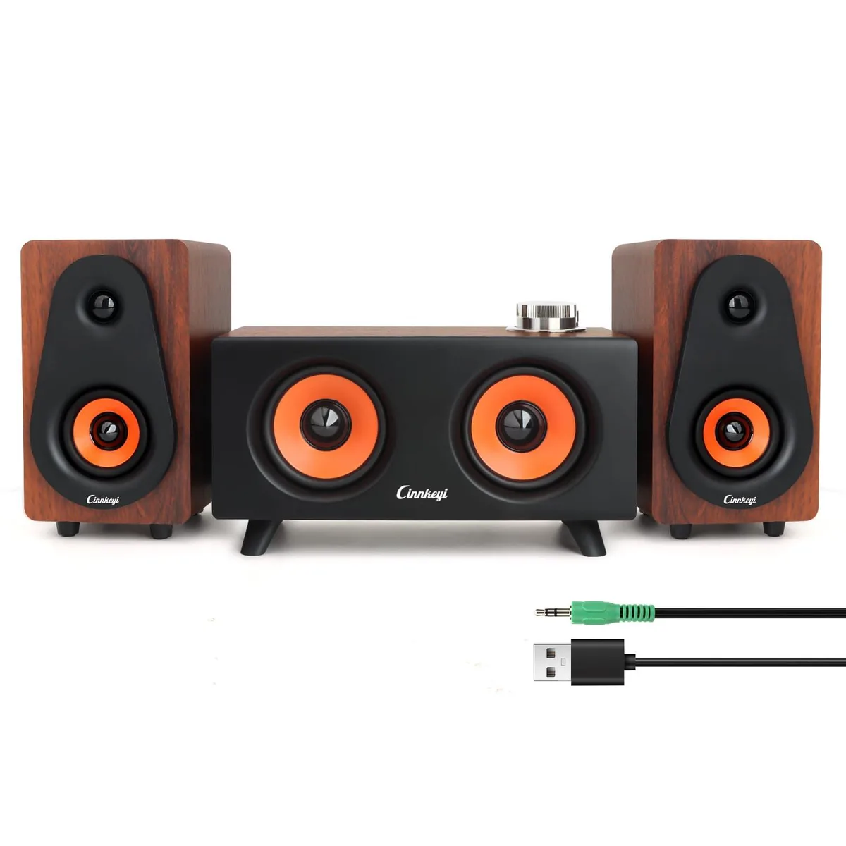 cinnkeyi C52112 2.1 Computer Speaker Brown 16W — product photo
