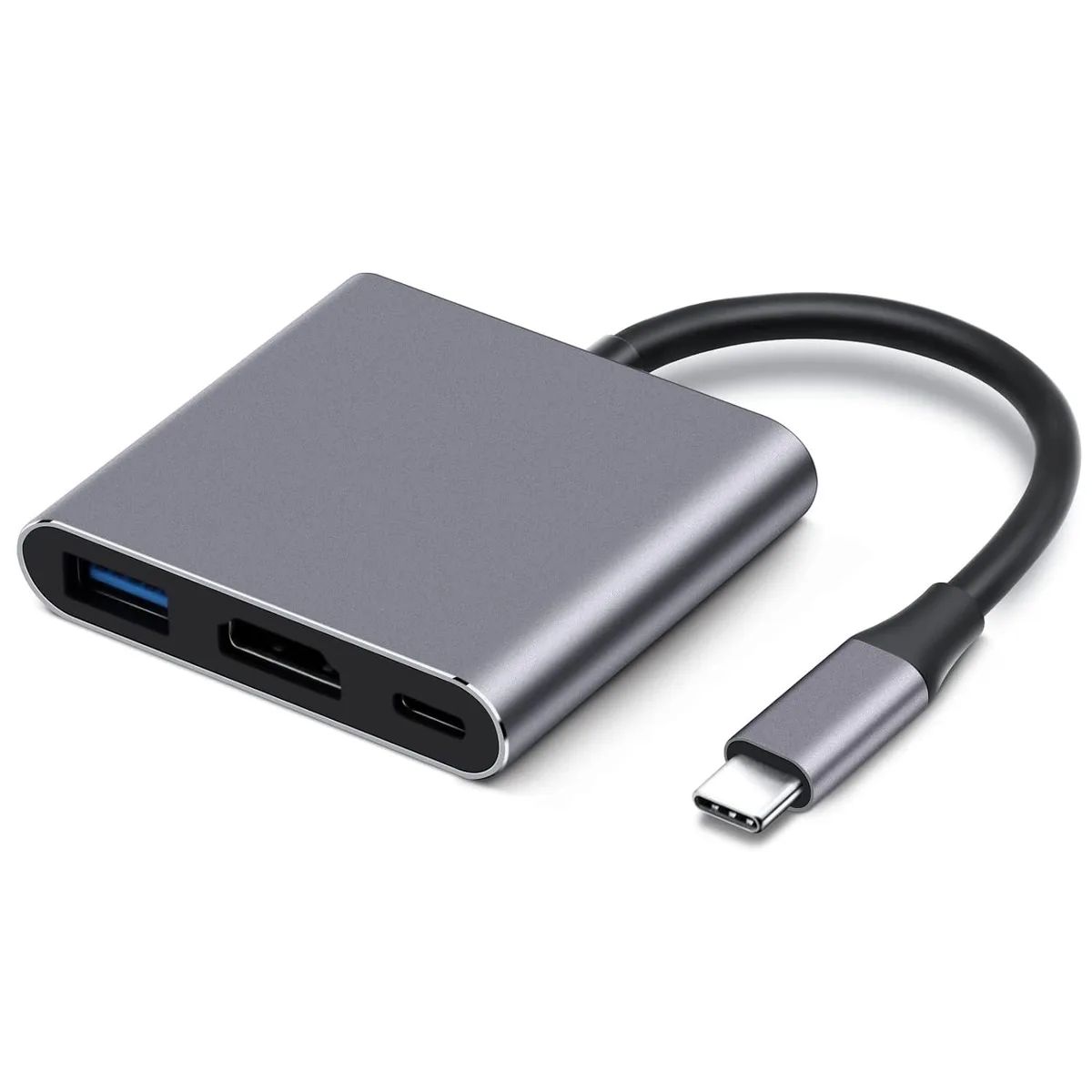 Zell Electronics Zell Electronics USB-C Multiport Adapter Thunderbolt 3 4K Grey — product photo