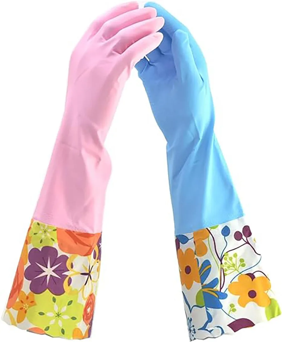 G &amp; F Products G &amp; F Products 15" Latex-Free Cleaning Gloves Medium Multi-Color — product photo