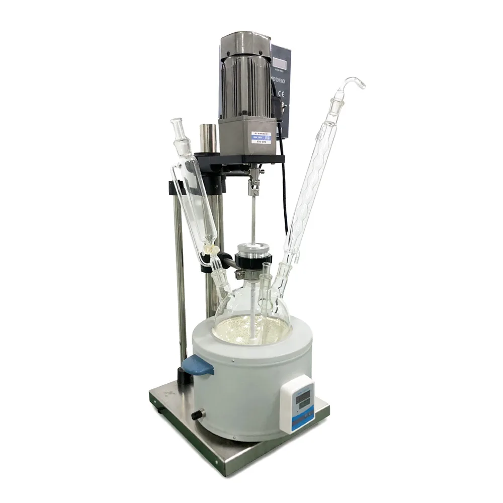 HNZXIB HNZXIB F-2L 2L Glass Reactor 110V 60W 1000rpm 0.65kW 350°C laboratory supply — product photo