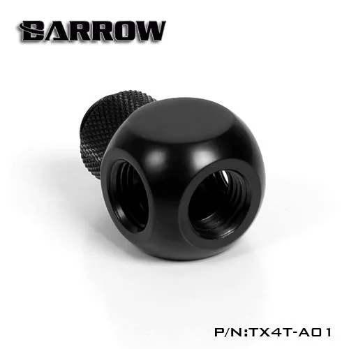 Barrow Mods Barrow Mods TX4T-A01 G1/4 4-way Rotary Ball Fitting Black — product photo