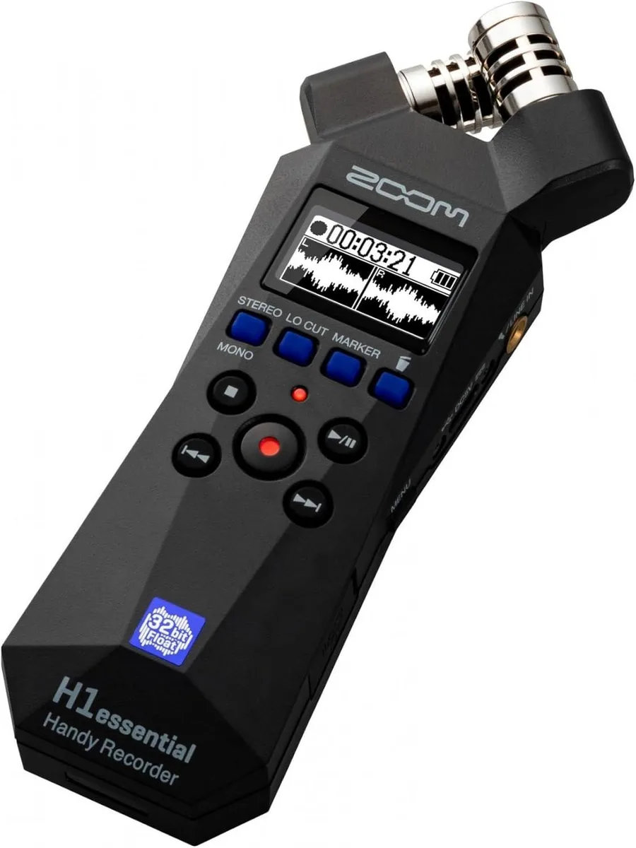 Zoom Zoom H1essential 2024 voice recorder 32-bit float 96kHz 120dB — product photo