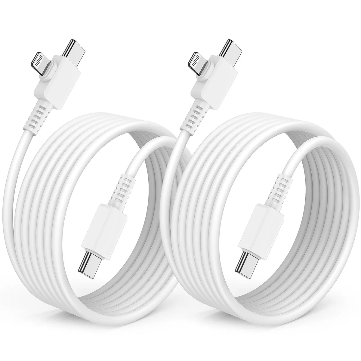  Cerdeti 2-in-1 USB-C to USB-C &amp; Lightning Cable 10ft 2-Pack — product photo