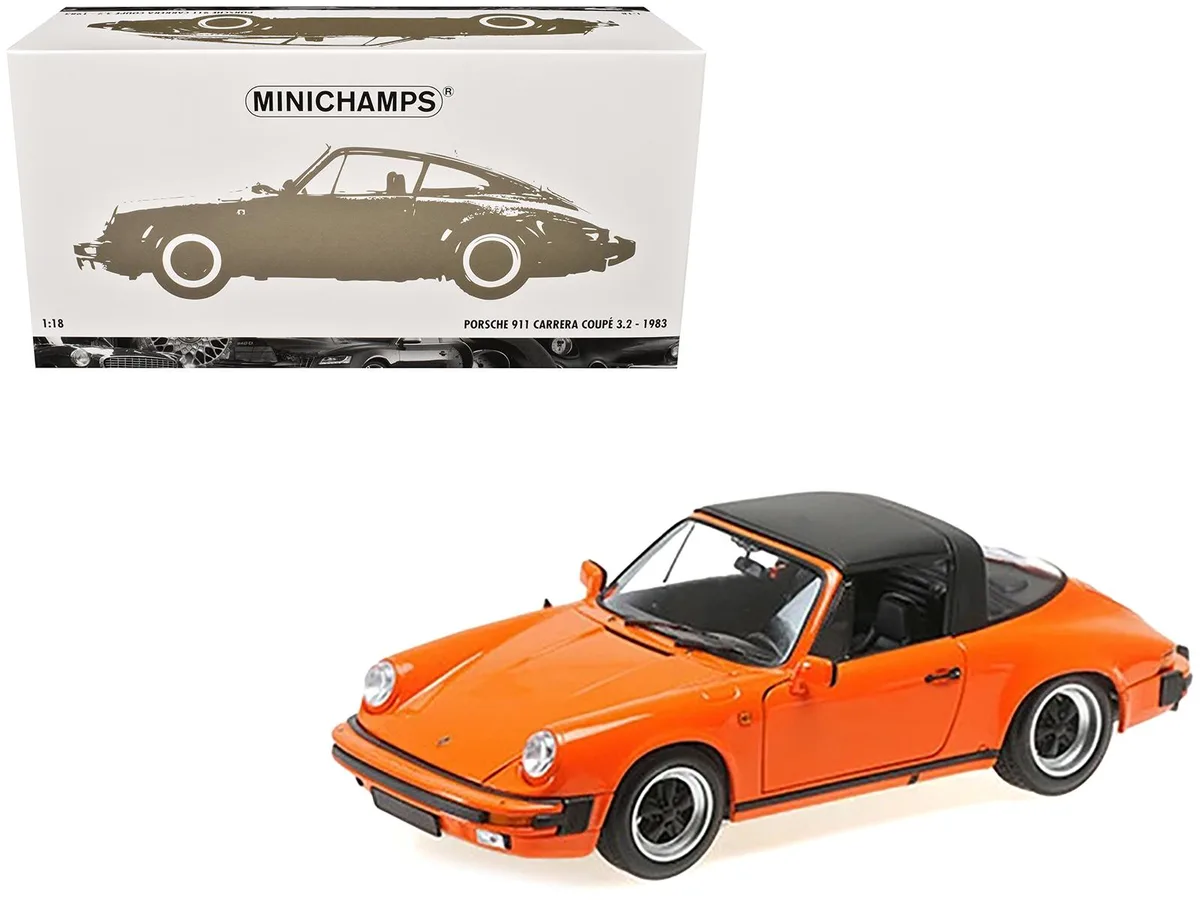Minichamps Minichamps 1983 Porsche 911 Carrera Targa 3.2 Orange 1/18 hobby collectible — product photo
