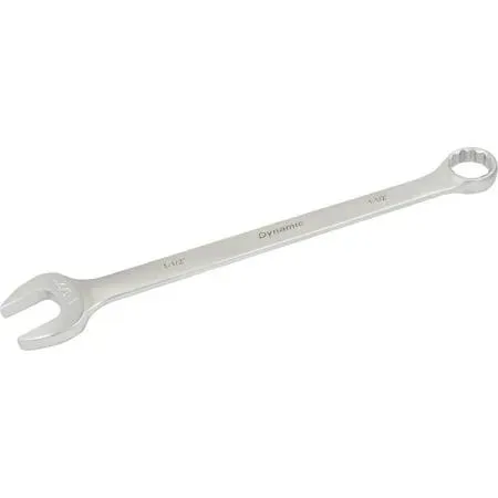Dynamic 1-1/2 inch 12 point combination wrench satin chrome finish contractor series