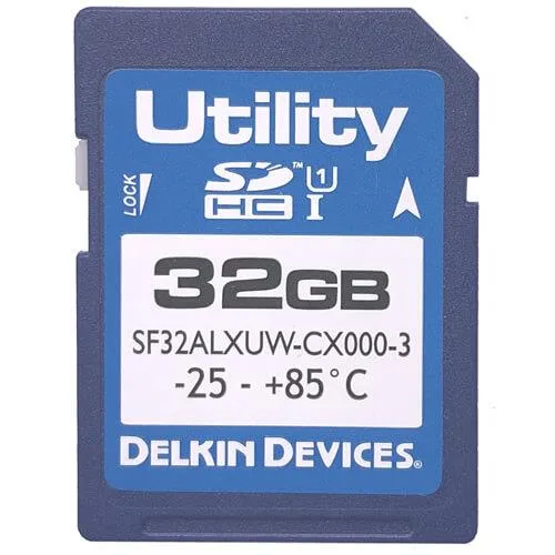 Delkin Delkin SF32ALXUW-CX000-3 CRC 32GB Class 10 SDHC memory card — product photo