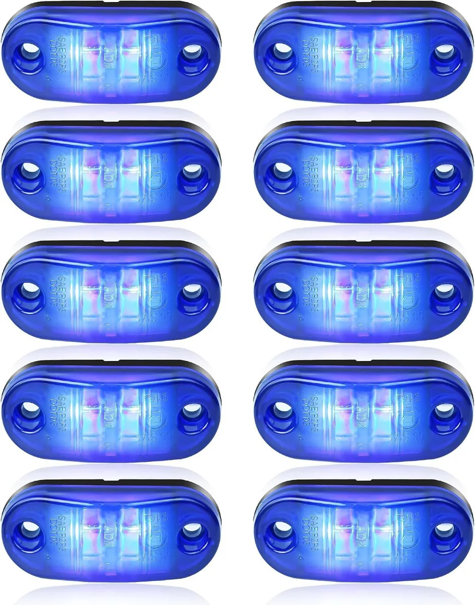 BFKK BFKK 10 Pack Blue DC12-24V IP68 Waterproof LED Trailer Lights Kit — product photo