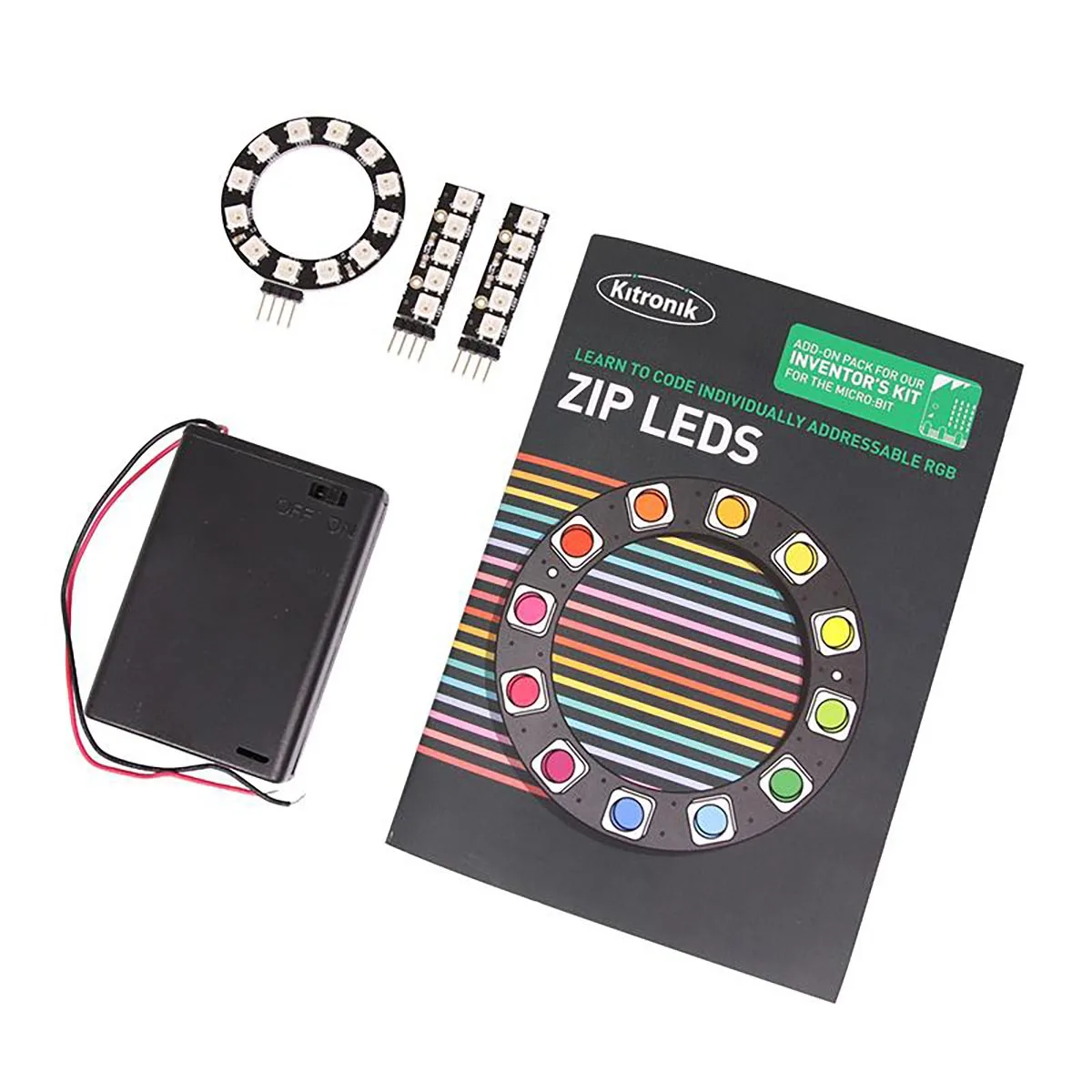 Kitronik Ltd Kitronik ZIP LEDs Add-On Pack for micro:bit Inventors Kit 2812B engineering development tool — product photo