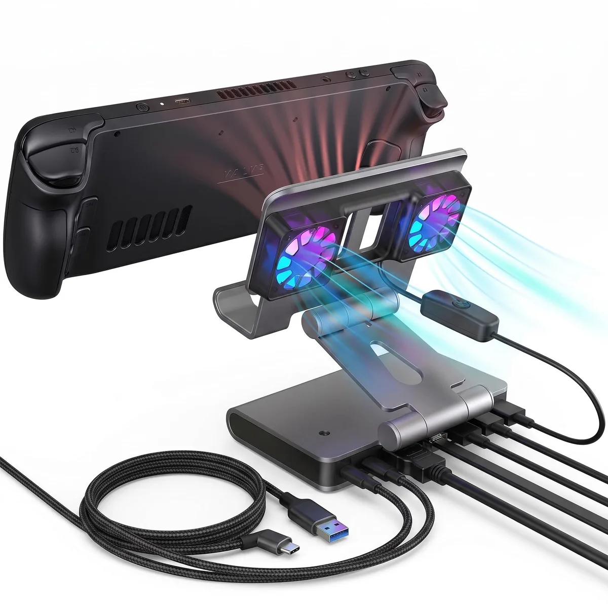 Belkin 6-in-1 Gaming Docking Station with Dual Fan Cooling & RGB — product photo