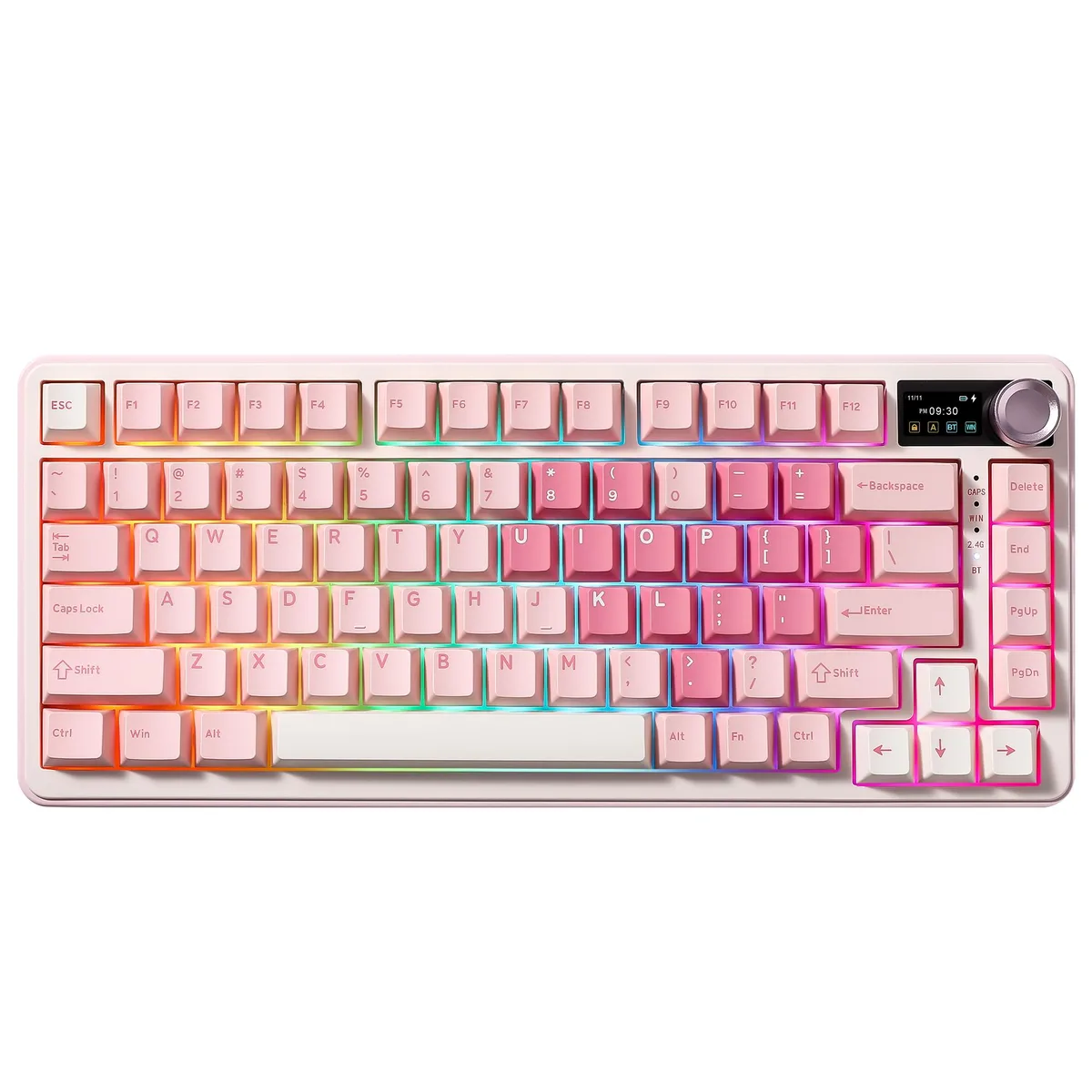 YUNZII YUNZII B75 PRO MAX 75% Wireless Gaming Keyboard Pink Milk V2 Switch — product photo