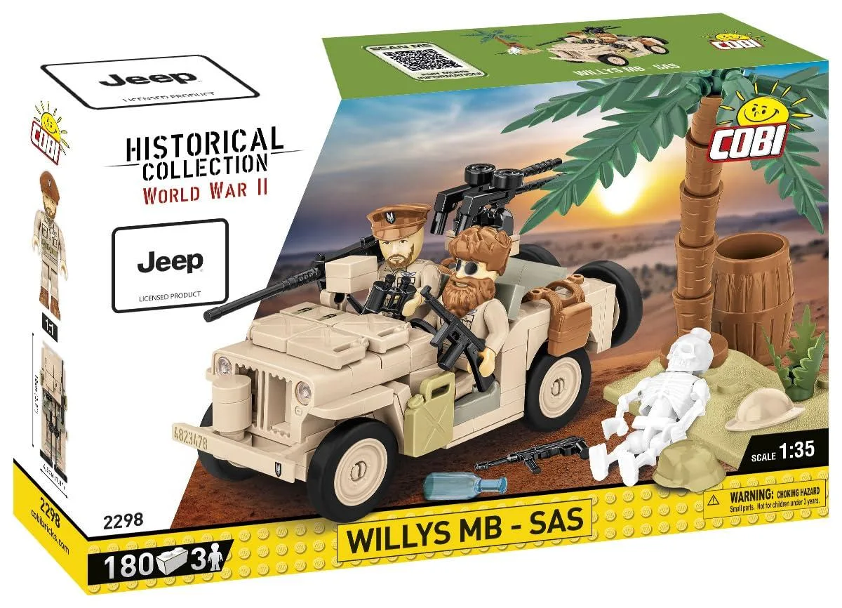 Cobi Cobi 2298 WWII Jeep Willys MB SAS Educational Block Set 180 pieces — product photo
