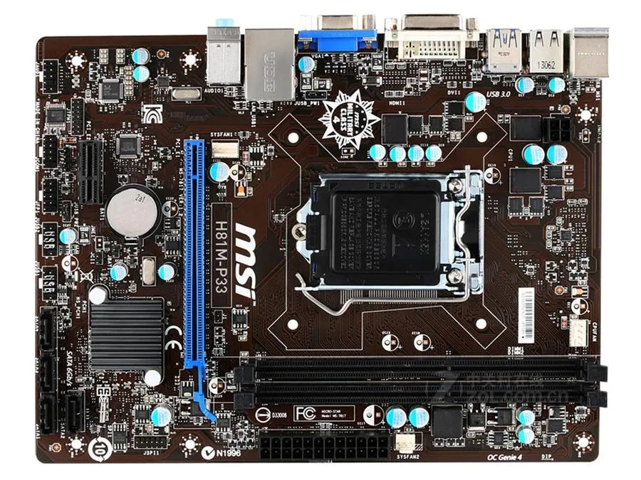 MSI MSI H81M-P33 Intel H81 LGA 1150 DDR3 Micro ATX Motherboard — product photo
