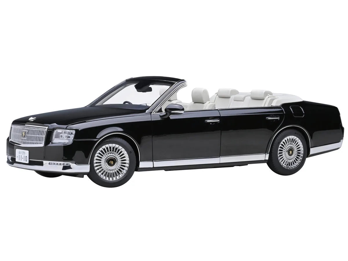 Autoart Autoart Toyota Century Open Car Convertible RHD Black White Interior 1/18 Hobby Collectible — product photo