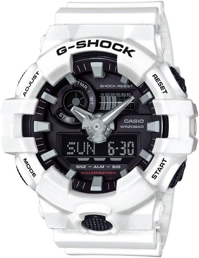 CASIO CASIO G-Shock GA-700-7A White Digital Analog Watch — product photo