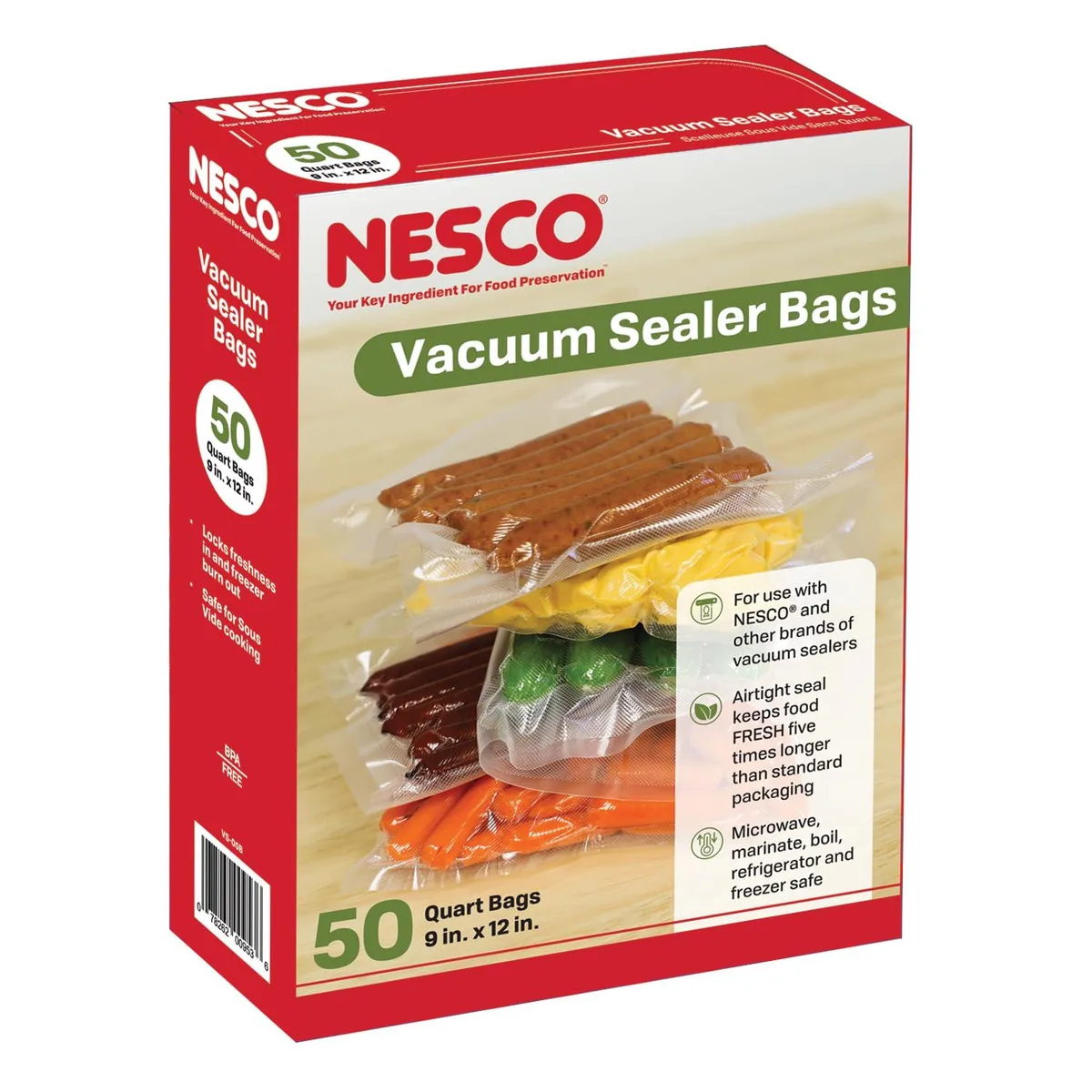  FoodSaver Vacuum Sealer Bags VS-05B 8.6" x 11.80" 50 Pack — product photo