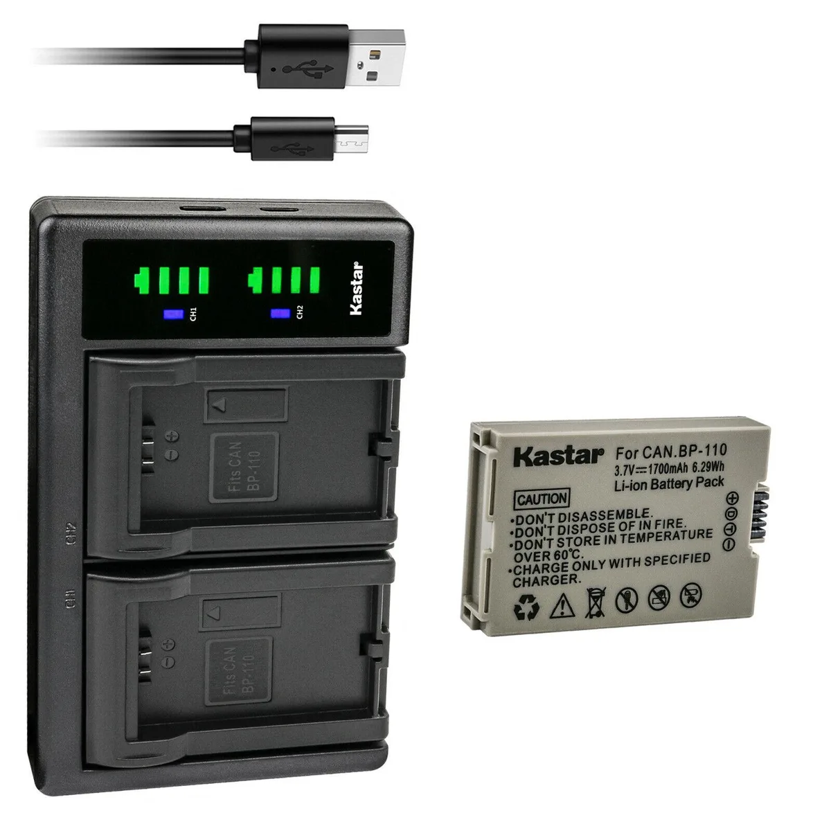 Kastar Kastar BP-110 Battery &amp; LTD2 USB Charger 1-Pack — product photo