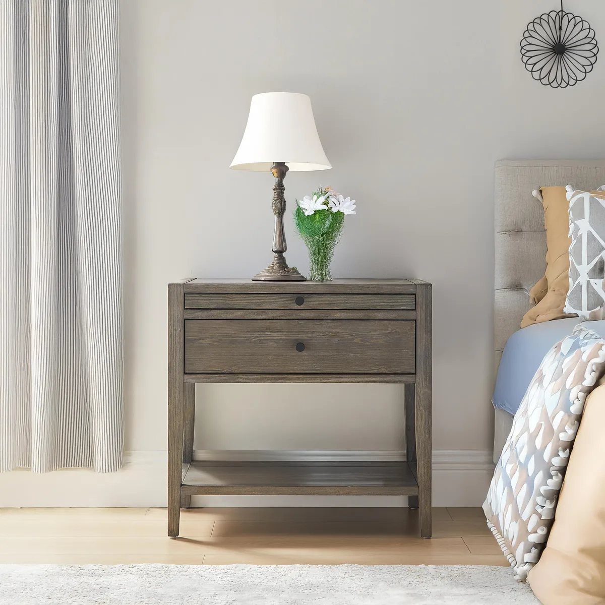 tuphen tuphen Sunveil Nightstand 1-Drawer Weathered Gray — product photo
