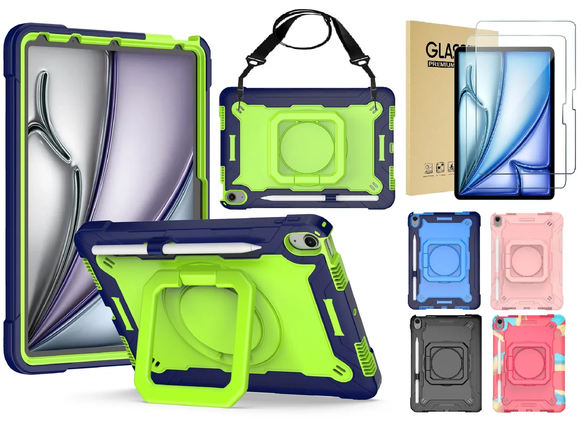 anicestore anicestore iPad Air 5/4 10.9 Case Rotating Stand Strap Glass Green — product photo
