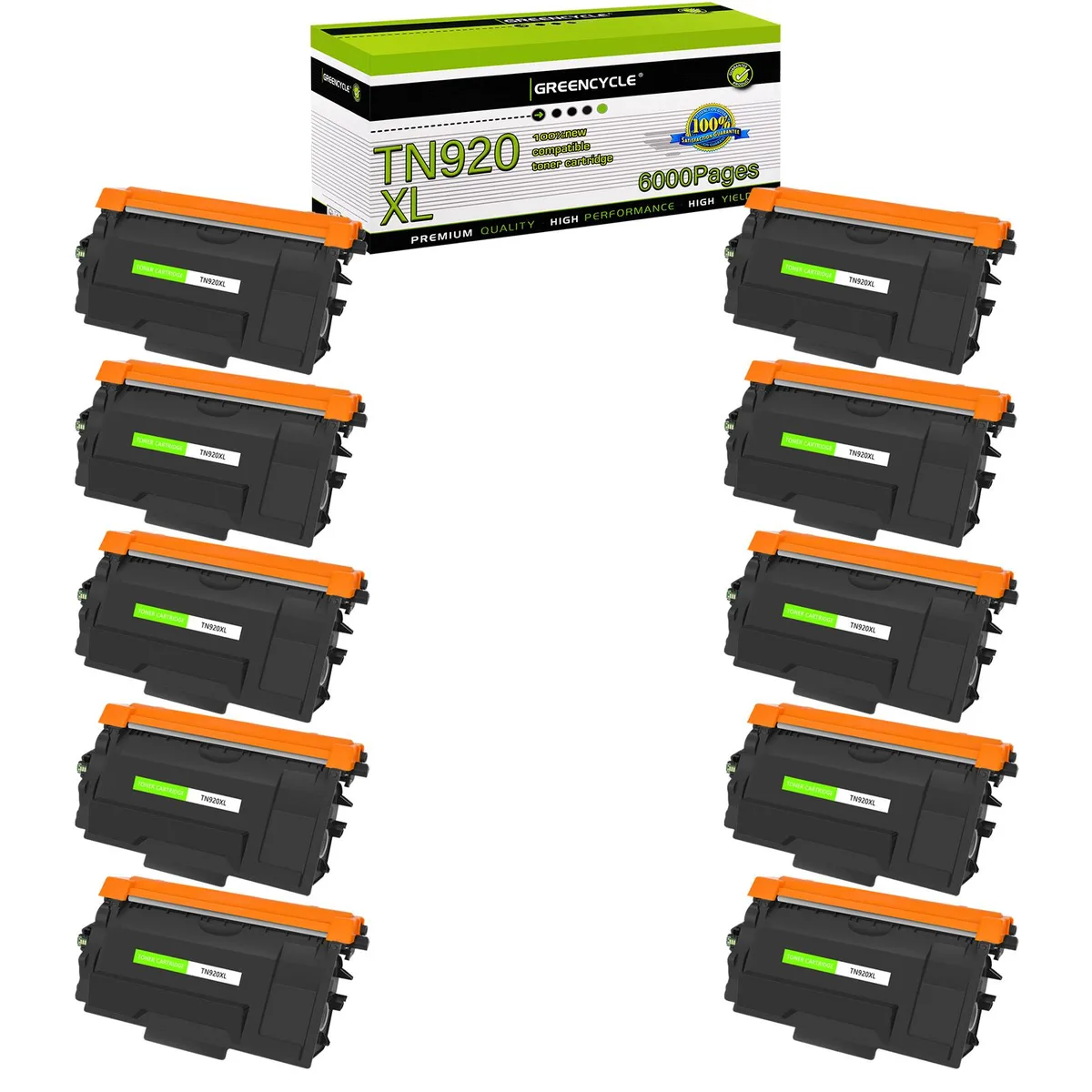 GREENCYCLE GREENCYCLE TN920XL 10 Pack Black Toner Cartridge — product photo