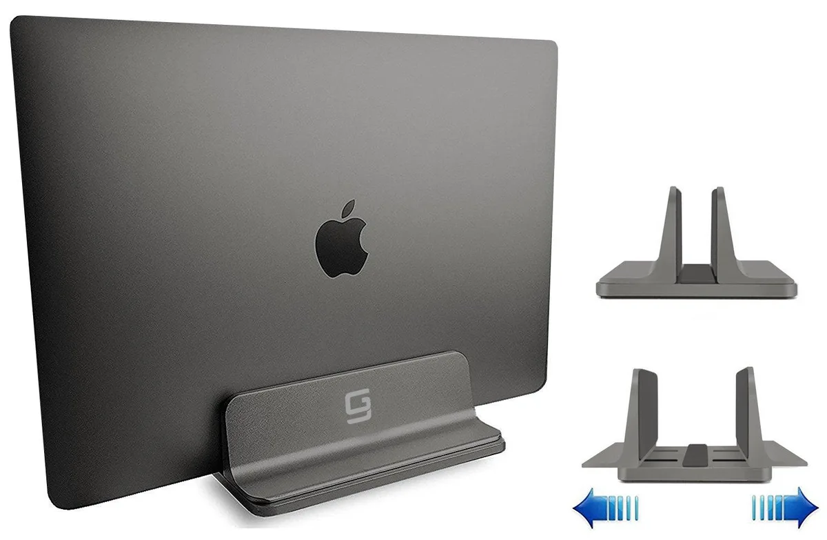  Rain Design Vertical Laptop Stand 13 Adjustable Aluminum 15" Gray — product photo