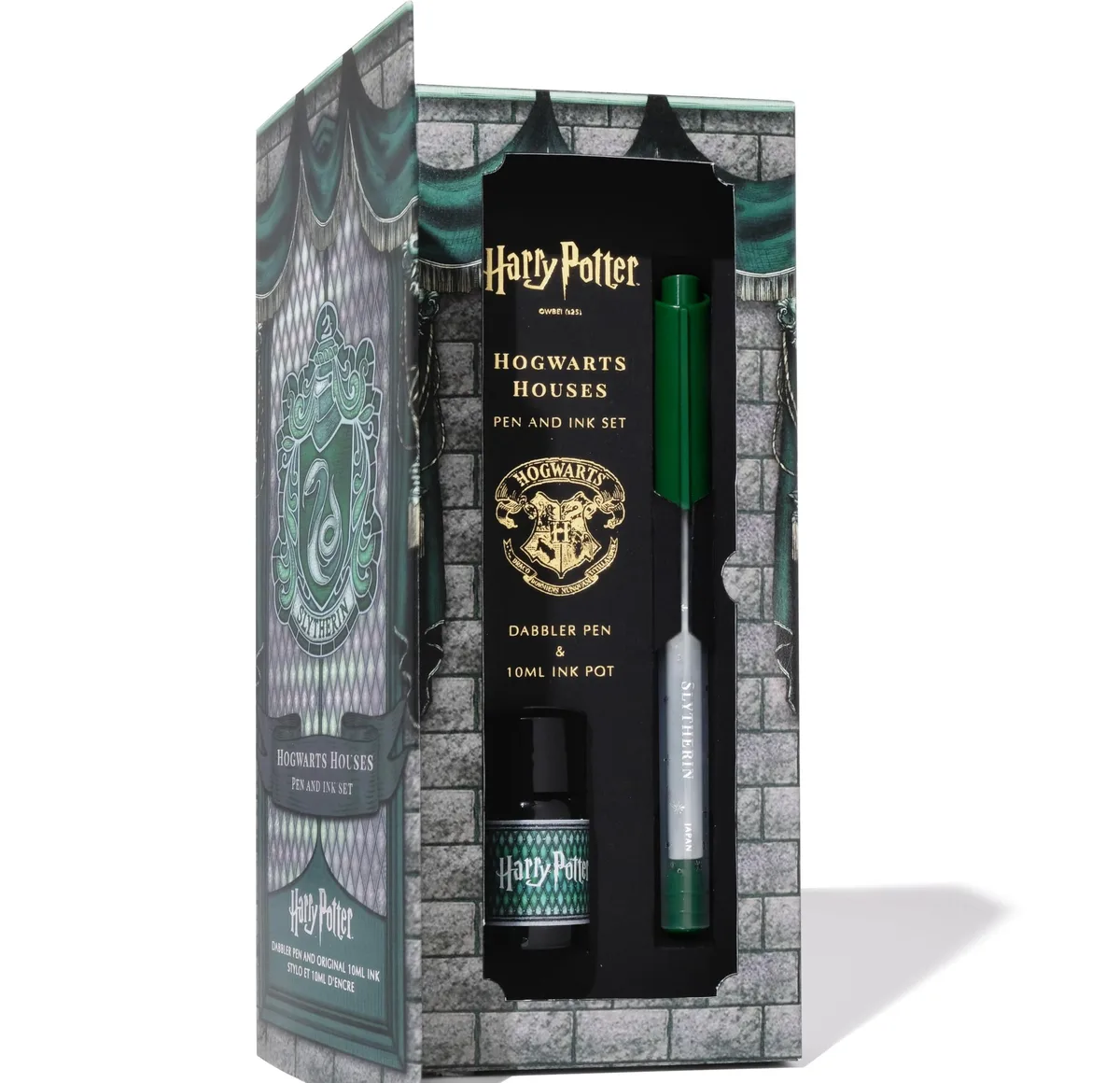 Warner Bros. Harry Potter Dabbler Pen & 10ml Ink Set Green Silver Shimmer 0.8mm Fine Tip WBHP-DBLR10-2539 — product photo