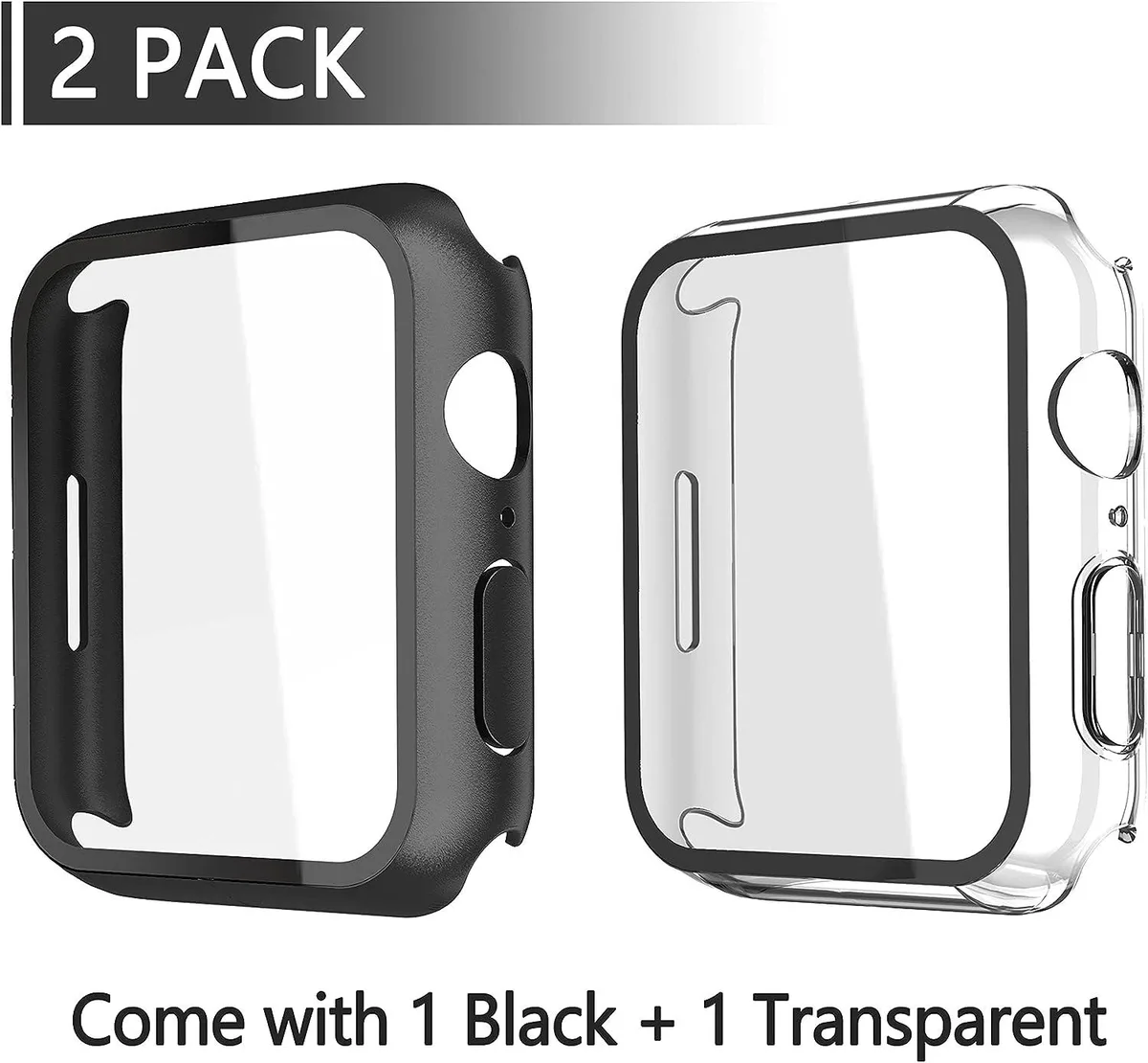 Corn Electronics Corn Electronics 2 Pack Watch Accessory 44mm Black Transparent — product photo