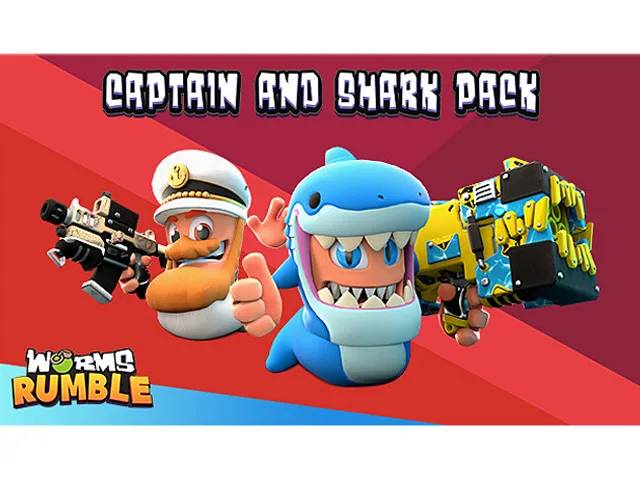 Team 17 Digital Team 17 Digital 67719 Worms Rumble Captain Shark Double Pack downloadable game — product photo