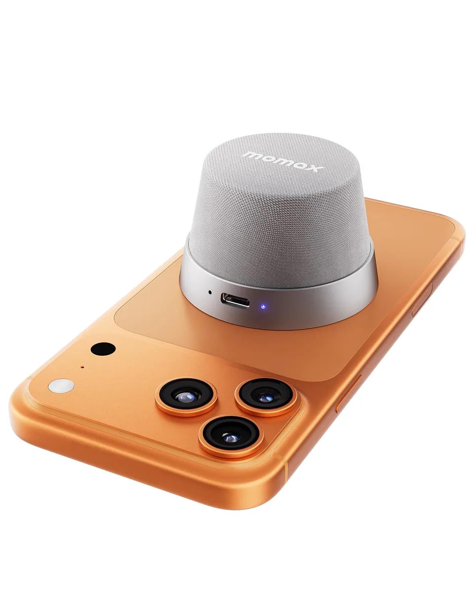 MOMAX Technology Ltd. MOMAX Technology Ltd. BS6S Magnetic Portable Speaker IPX6 Bluetooth 5.3 12H Silver — product photo
