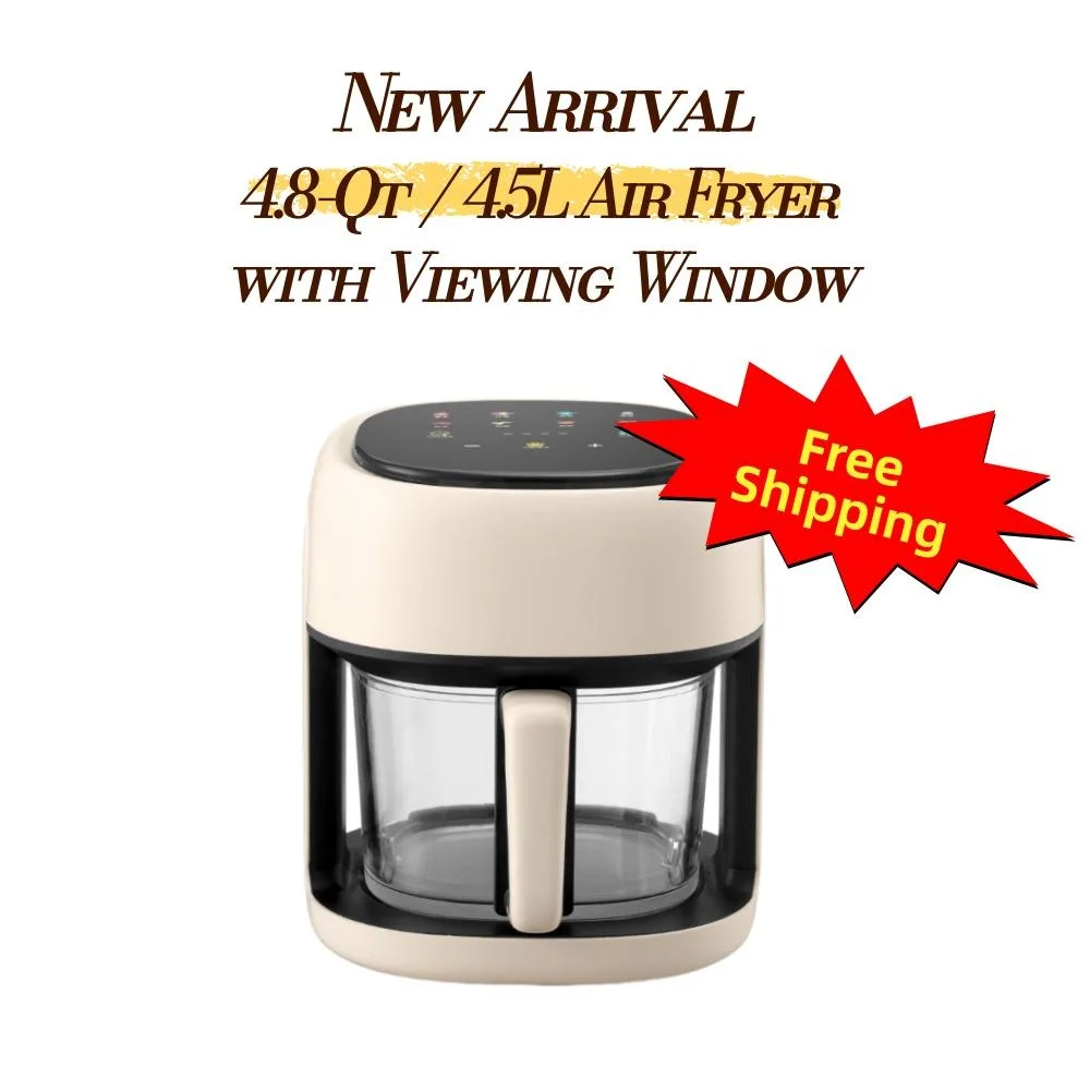 Aenaeder Aenaeder 4.5L Visible Glass Air Fryer 1350W White — product photo