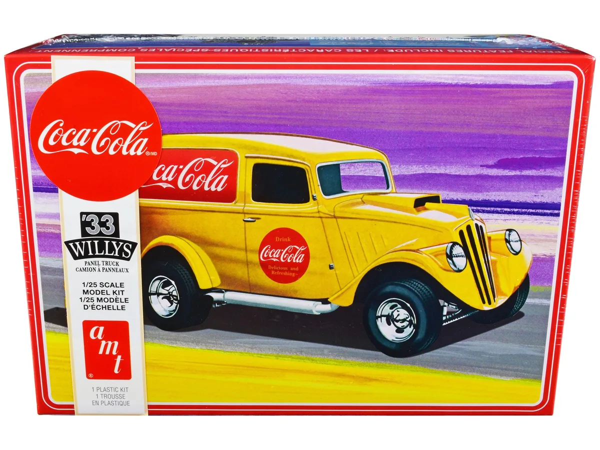 AMT AMT AMT1406M 1/25 Scale 1933 Willys Panel Truck Coca-Cola Hobby Collectible — product photo
