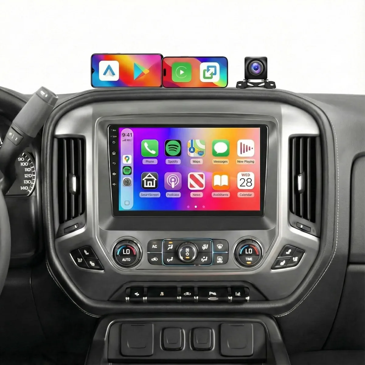 GSM Outdoors GSM Outdoors 8 Core 4G+64G 10.1'' Car Radio Silverado 2014-2018 Sierra — product photo